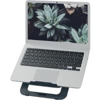 Leitz Ergo Ergonomische ultraplatte laptopstandaard 6346 hoogteverstelbaar met koelstand tot 17 inch grijs