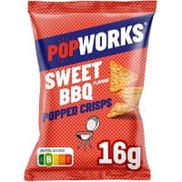 POPWORKS Chips Sweet Barbecue Pak van 12 à 16 g