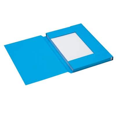 Djois dossiermap Secolor folio blauw karton 3 kleppen 35,5 x 24 cm
