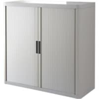 Paperflow Easy Office Roldeurkast PS (Polystyreen), Staal 2 Planken Afsluitbaar 1.100 x 415 x 1.040 mm Grijs
