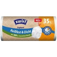 Swirl Scheurvast & Lekvrij Vuilniszakken 35 l Trekbandsluiting Transparant Kunststof 11 Rollen