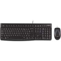 Logitech Toetsenbord en muis Bedraad AZERTY Zwart MK120