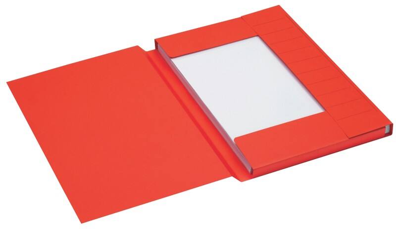 Djois dossiermap Secolor folio rood karton 3 kleppen 35,5 x 24 cm