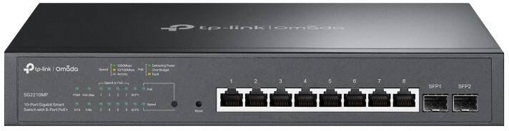 TP-LINK Omada 10-Poorten Gigabit Smart Schakelaar met 8-Poorten PoE+ TL-SG2210MP