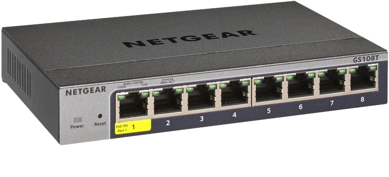 NETGEAR GS108Tv3 Schakelaar Managed L2 Gigabit Ethernet (10/100/1000) Grijs