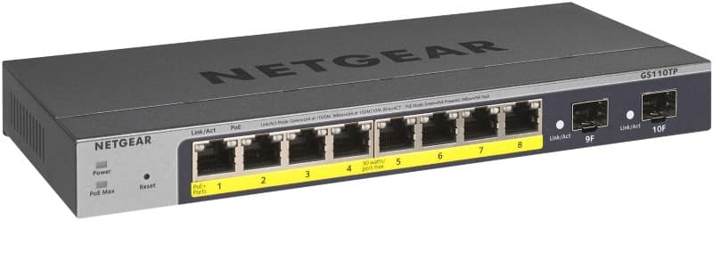 NETGEAR GS110TP Schakelaar Managed L2/L3/L4 Gigabit Ethernet (10/100/1000) Power over Ethernet (PoE) Grijs