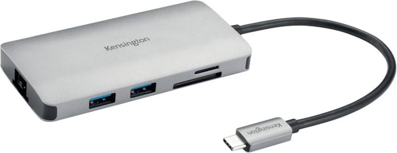 Kensington UH1400P USB-C 8-in-1 Mobiele hub K33820WW zilver