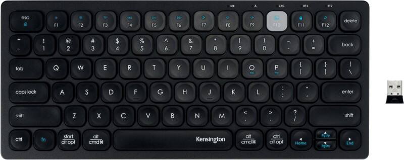 Kensington Dual Compact Toetsenbord Draadloos QWERTZ (DE) Zwart