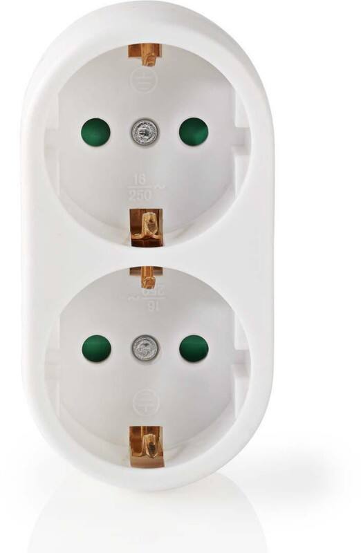 Nedis Stroomadapter PSSPL200F1WT 2 stopcontacten