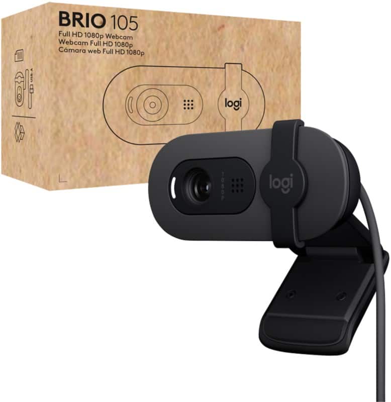 Logitech Webcam 1920 x 1080 pixels Full HD Microfoon inbegrepen Zwart