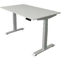 Kerkmann Elektronisch In hoogte verstelbaar Zit-sta-bureau Lichtgrijs T-poot 0 lades 0 ladeblokken 1.400 (B) x 800 (D) x 1.290 (H) mm Hout, Metaal