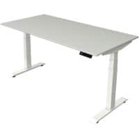 Kerkmann Elektronisch In hoogte verstelbaar Zit-sta-bureau Lichtgrijs T-poot 0 lades 0 ladeblokken 1.600 (B) x 800 (D) x 1.290 (H) mm Hout, Metaal