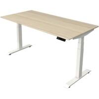 Kerkmann Elektronisch In Hoogte Verstelbaar Zit-sta-bureau Esdoorn T-poot 0 lades 0 ladeblokken 1.600 (B) x 800 (D) x 1.290 (H) mm Hout, Metaal