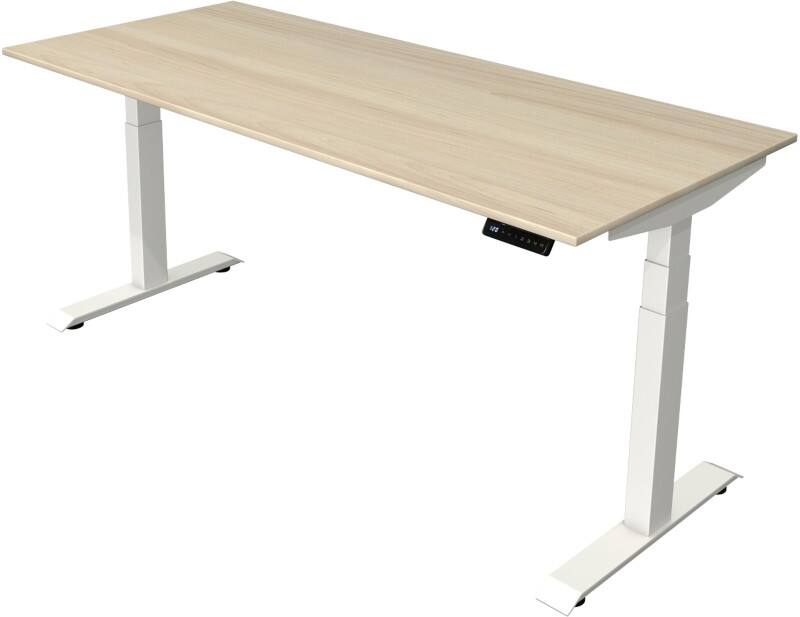 Kerkmann Elektronisch In hoogte verstelbaar Zit-sta-bureau Esdoorn T-poot 0 lades 0 ladeblokken 1.800 (B) x 800 (D) x 1.290 (H) mm Hout, Metaal