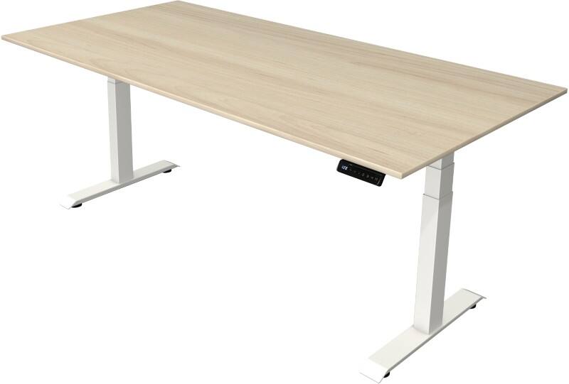 Kerkmann Elektronisch In Hoogte Verstelbaar Zit-sta-bureau Esdoorn T-poot 0 lades 0 ladeblokken 2.000 (B) x 1.000 (D) x 1.290 (H) mm Hout, Metaal