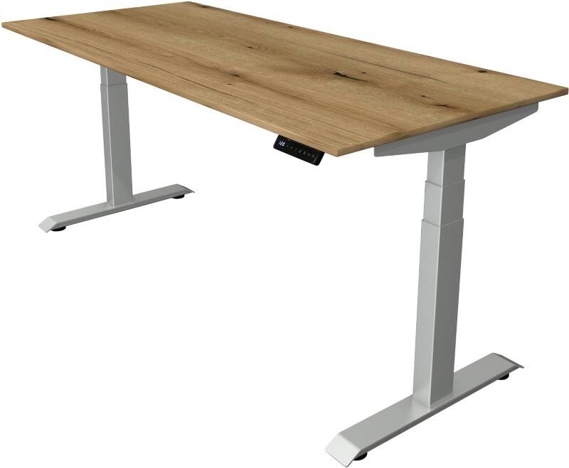 Kerkmann Elektronisch In hoogte verstelbaar Zit-sta-bureau Eiken T-poot 0 lades 0 ladeblokken 1.800 (B) x 800 (D) x 1.290 (H) mm Hout, Metaal