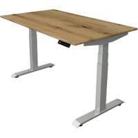 Kerkmann Elektronisch In hoogte verstelbaar Zit-sta-bureau Eiken T-poot 0 lades 0 ladeblokken 1.400 (B) x 800 (D) x 1.290 (H) mm Hout, Metaal