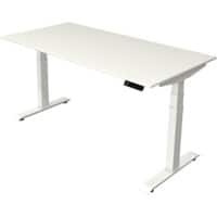 Kerkmann Elektronisch In Hoogte Verstelbaar Zit-sta-bureau Wit T-poot 0 lades 0 ladeblokken 1.600 (B) x 800 (D) x 1.290 (H) mm Hout, Metaal