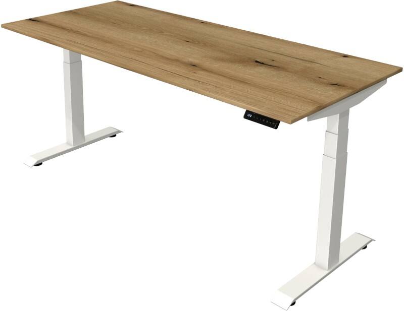 Kerkmann Elektronisch In hoogte verstelbaar Zit-sta-bureau Eiken T-poot 0 lades 0 ladeblokken 1.800 (B) x 800 (D) x 1.290 (H) mm Hout, Metaal