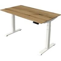 Kerkmann Elektronisch In hoogte verstelbaar Zit-sta-bureau Eiken T-poot 0 lades 0 ladeblokken 1.400 (B) x 800 (D) x 1.290 (H) mm Hout, Metaal
