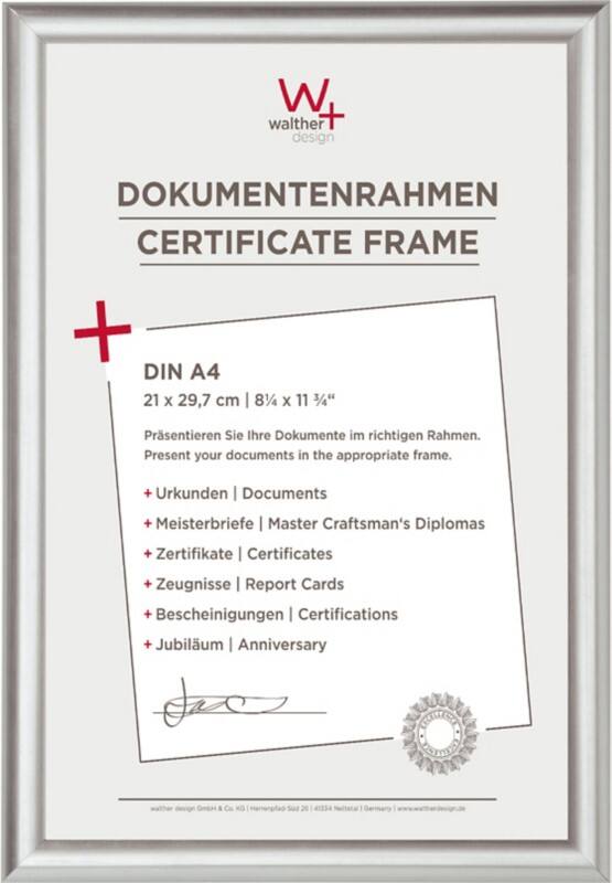 walther design A4 Fotolijst Zilver KP130S 23,8 (B) x 1,7 (D) x 32,8 (H) cm KP130S