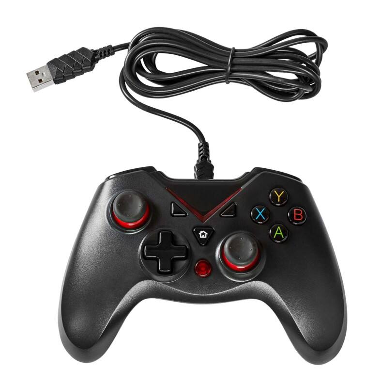 Nedis Bedraad Gamepad Zwart TYPE-A USB POWERED PC GGPD110BK