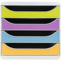 Exacompta Pop'N Co Ladekastje Kunststof Kleurenassortiment 4 Lades 27,8 x 34,7 x 26,7 cm
