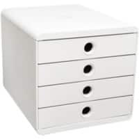 Exacompta Skandi Ladekastje Kunststof Wit 4 Lades 27,8 x 34,7 x 26,7 cm