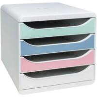 Exacompta Skandi Ladekastje Kunststof Wit 4 Lades 27,8 x 34,7 x 26,7 cm
