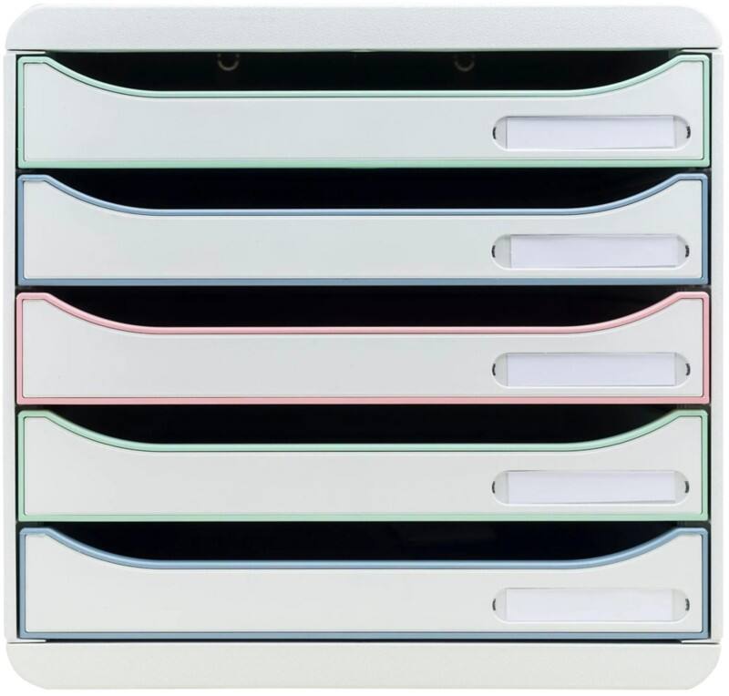 Exacompta Skandi Ladekastje Kunststof Wit 5 Lades 27,8 x 34,7 x 27,1 cm A4+