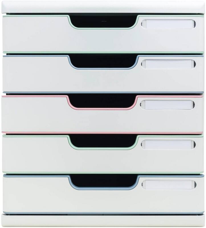 Exacompta Skandi Ladekastje Kunststof Wit 5 Lades 28,8 x 35 x 32 cm A4+