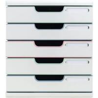 Exacompta Skandi Ladekastje Kunststof Wit 5 Lades 28,8 x 35 x 32 cm