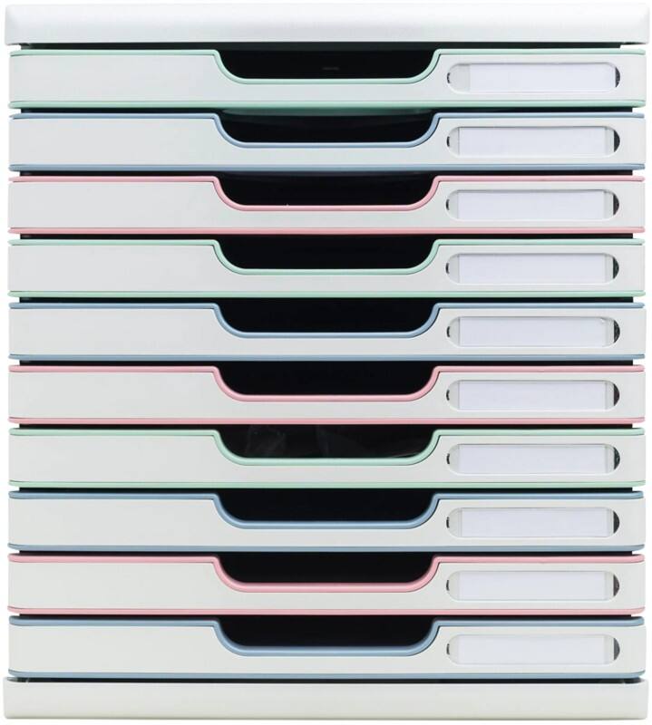 Exacompta Skandi Ladekastje Kunststof Wit 10 Lades 28,8 x 35 x 32 cm A4+