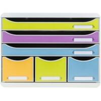 Exacompta Pop'N Co Ladekastje Kunststof Kleurenassortiment 6 Lades 35,5 x 27 x 27,1 cm