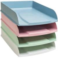 Exacompta AutentiK Brievenbakje Stapelbaar A4 Kleurenassortiment 4 Stuks