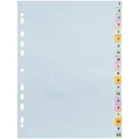 Exacompta Forever Alfabetische tabbladen A4 Kleurenassortiment 20 tabs Karton 11 Gaten 2621E