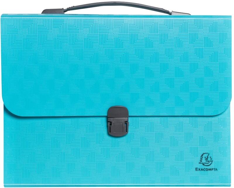 Exacompta Pop'N Co Sorteermap A4 PP (Polypropeen) Blanco Cyaan 55699E