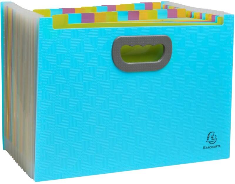 Exacompta Pop'N Co Sorteermap A4 PP (Polypropeen) Blanco Cyaan 55199E