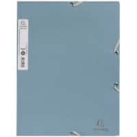 Exacompta AutentiK 3-klepsmap A4 Blauw, grijs Karton 400 g/m²