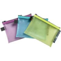 Exacompta Pop'N Co Accessoiretas 38120E A6 Ritssluiting EVA (Ethyleenvinylacetaat), PP (Polypropeen) Liggend 16,8 (B) x 12,5 (D) x 0,4 (H) cm Kleurenassortiment 3 Stuks