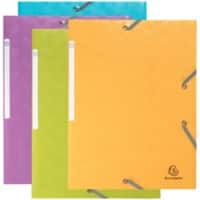 Exacompta Pop'N Co 3-klepsmap 55990E A4 PP (Polypropeen) Elastieken 24 (B) x 32 (D) x 0,2 (H) cm Kleurenassortiment 4 Stuks