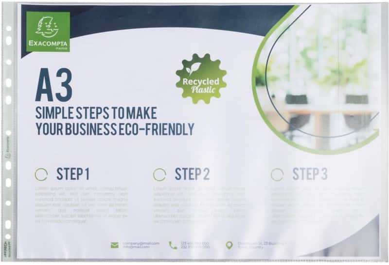 Exacompta Forever Showtassen A4 Liggend Transparant 11 gaten 6230E 10 Stuks