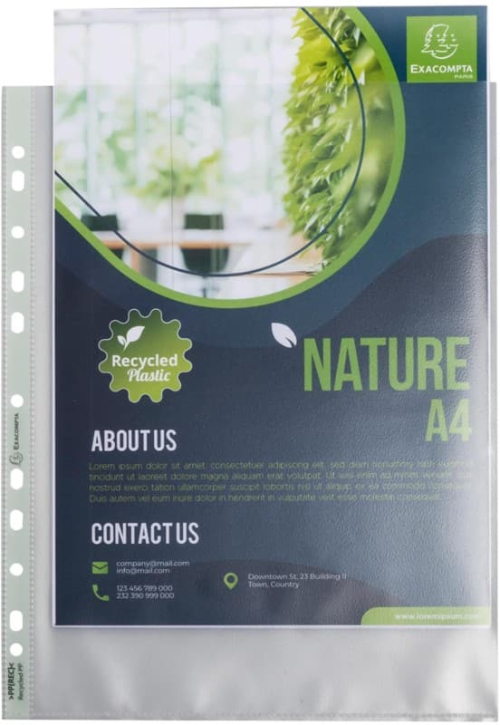 Exacompta Forever Showtassen Transparant 11 Gaten 5995E 50 Stuks