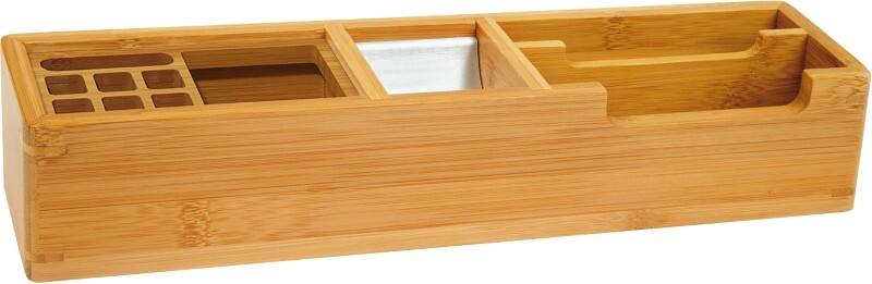 WEDO Bamboo Pennenbak Bamboe Bruin 7,6 x 32,6 x 6,7 cm