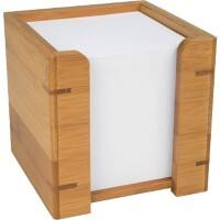 WEDO Bamboo Kubusblok Bamboe Bruin 10,8 x 11,1 x 11,2 cm