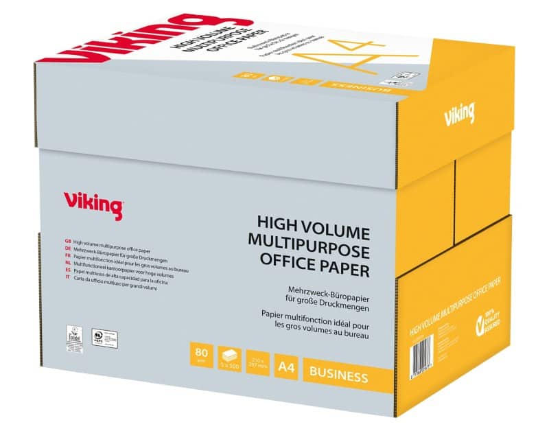 Viking Business A4 Kopieerpapier 80 g/m² Glad Stralend wit 161 CIE 5 Pakken à 500 Vellen