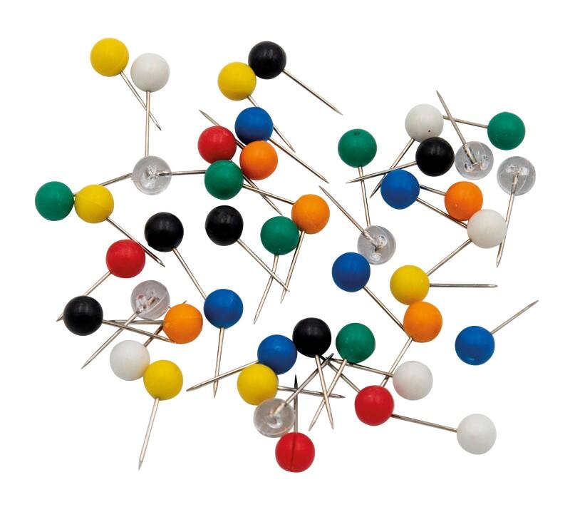 WEDO Landkaartpunaises Metaal Kleurenassortiment 100 stuks