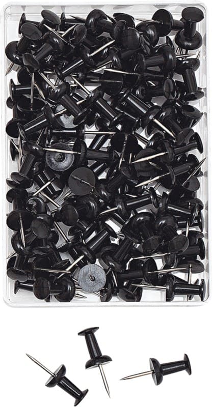 WEDO Landkaartpunaises Metaal Zwart 100 stuks