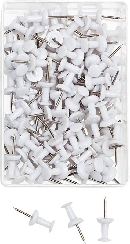 WEDO Landkaartpunaises Metaal Wit 100 stuks