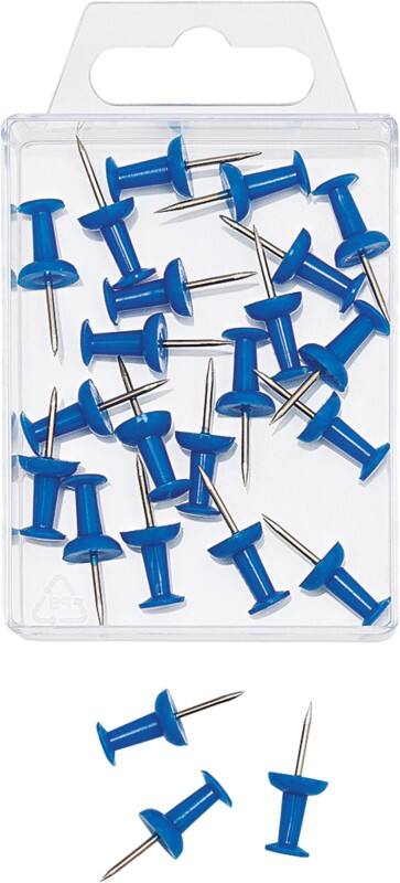 WEDO Landkaartpunaises Metaal Blauw 20 stuks